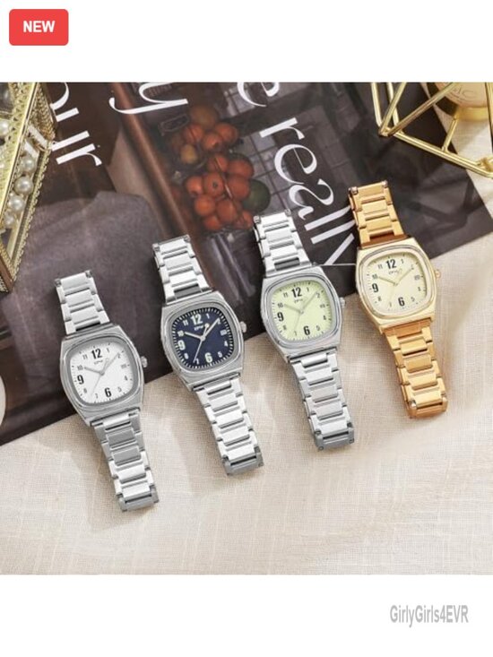 Square Women\'s Watch: Stainless Steel Strap Analog Quartz Luminous Elegant main image 7